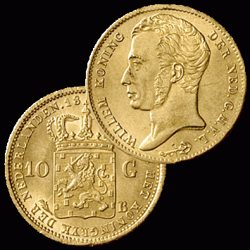 10 Gulden goud 1825B